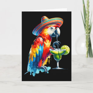 Cinco De Mayo Mexikanischer Sombrero Papagei Trink Karte