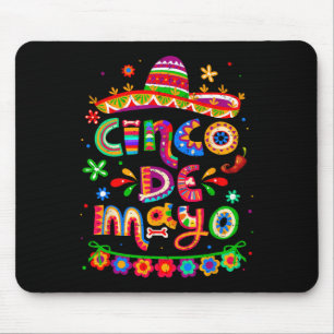 Cinco De Mayo Mexikanischer Taco Lass uns Fiesta C Mousepad