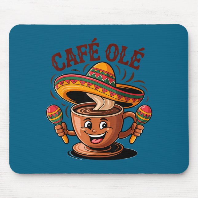 Cinco de Mayo mexikanisches Café Ole Kaffee lustig Mousepad (Vorne)