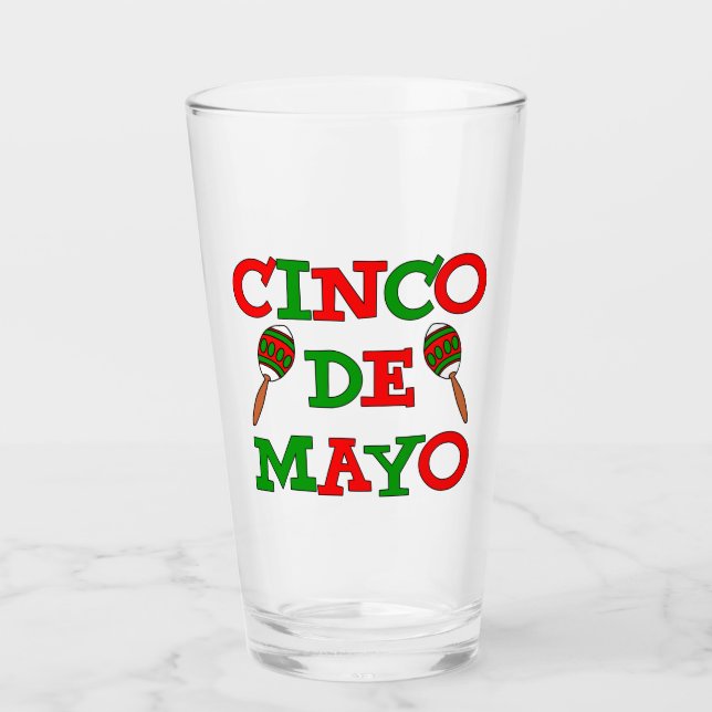 Cinco De Mayo Mexikanisches Party Glas (Vorderseite)
