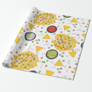 cinco de mayo mexiko nachos guacamole geschenkpapier
