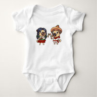 Cinco De Mayo Mops Baby Bodysuit