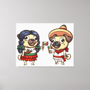 Cinco De Mayo Mops Canvas Print Leinwanddruck