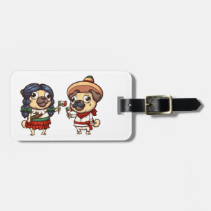 Cinco De Mayo Mops Gepäcktag Gepäckanhänger