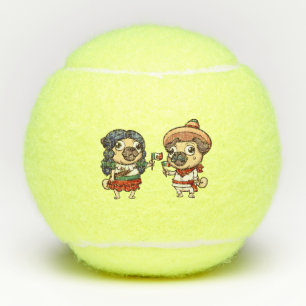 Cinco De Mayo Mops Tennis Balls Tennisbälle
