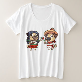 Cinco De Mayo Möpsen Plus-Size-Shirt Große Größe T-Shirt