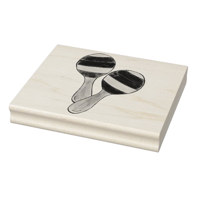 Cinco de Mayo Musical Instrument Mexican Maracas Gummistempel (Stempel)