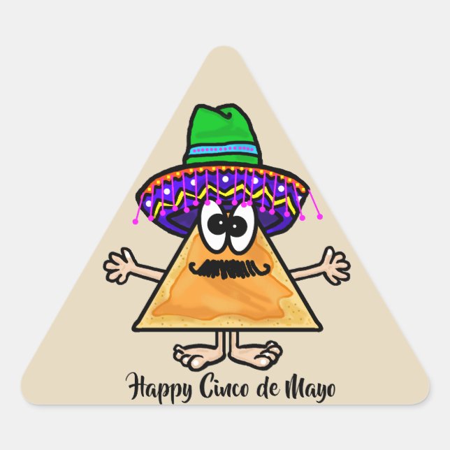 Cinco de Mayo Nacho Chip Stickers (Vorderseite)