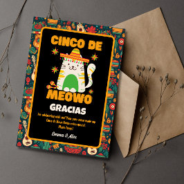Cinco De Mayo - Niedlich Cat Gracias Vielen Dank Dankeskarte
