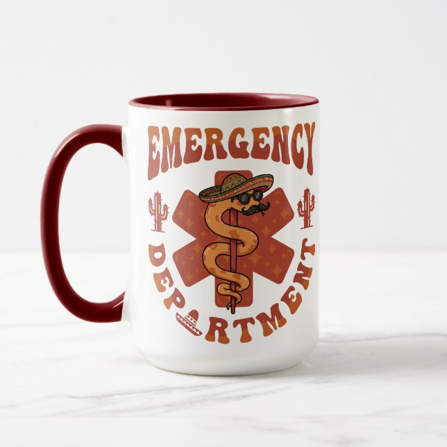Cinco de Mayo Notfallabteilung-Feier-Krankenschwes Tasse (Links)