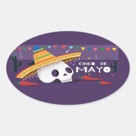 Cinco De Mayo Ovaler Aufkleber