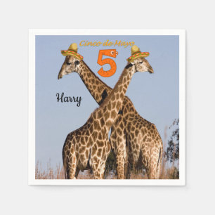 Cinco de Mayo Paper Napkins Giraffe Serviette