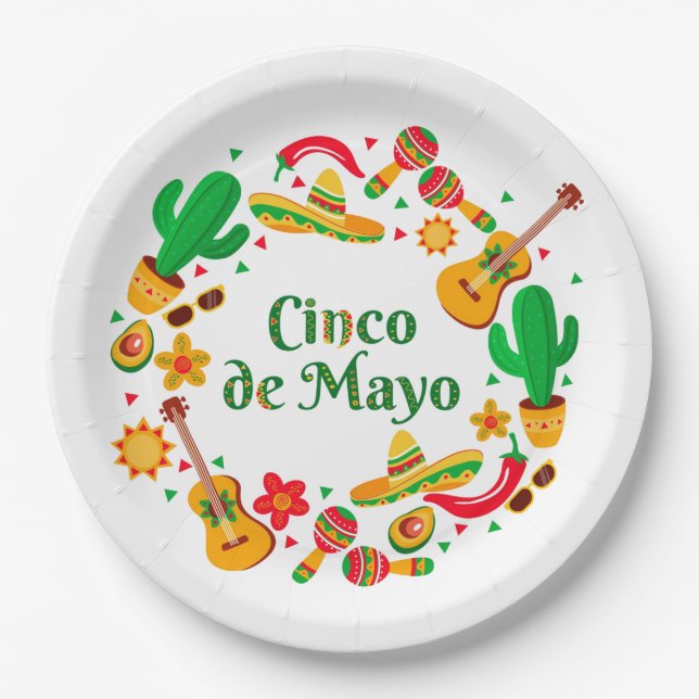 Cinco De Mayo Papierplatte Pappteller (Vorderseite)