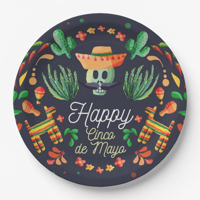 Cinco De Mayo Papierplatte Pappteller (Vorderseite)