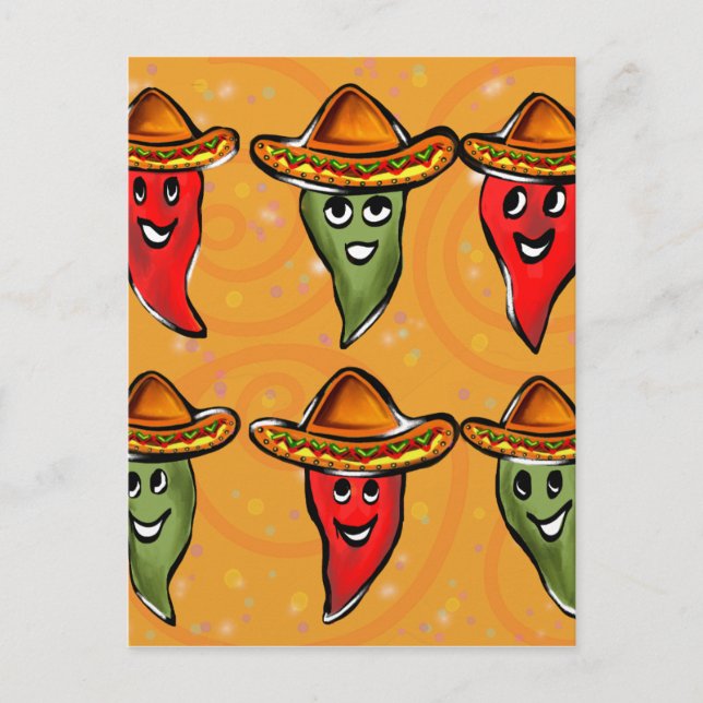 Cinco de Mayo Paprika Postkarte (Vorderseite)