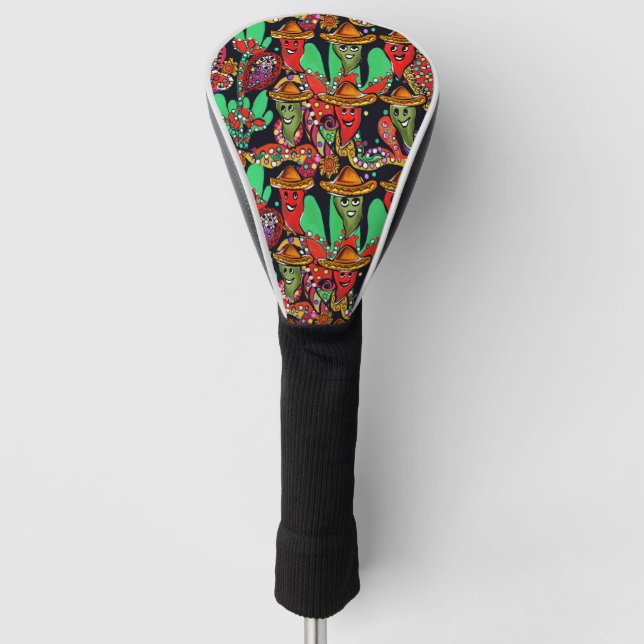 Cinco de Mayo Paprikaschoten Golf Headcover (Vorderseite)