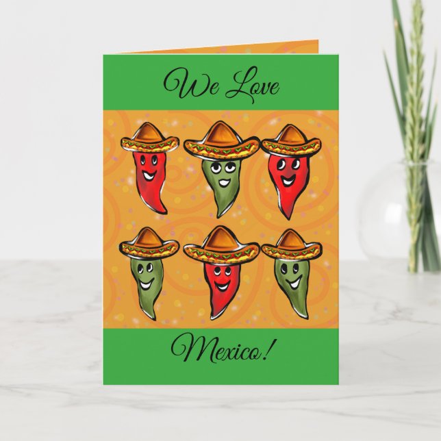 Cinco de Mayo Paprikaschoten Karte (Vorderseite)