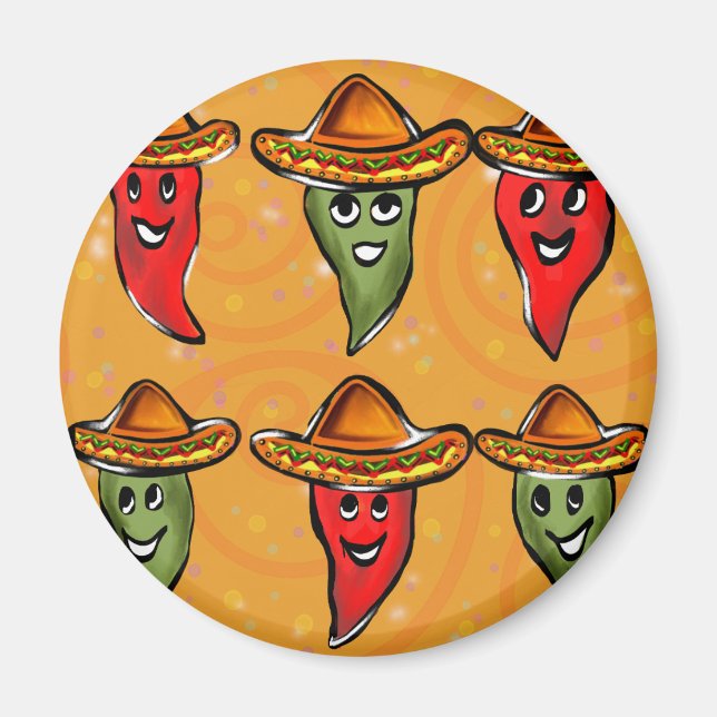 Cinco de Mayo Paprikaschoten Magnet (Vorne)