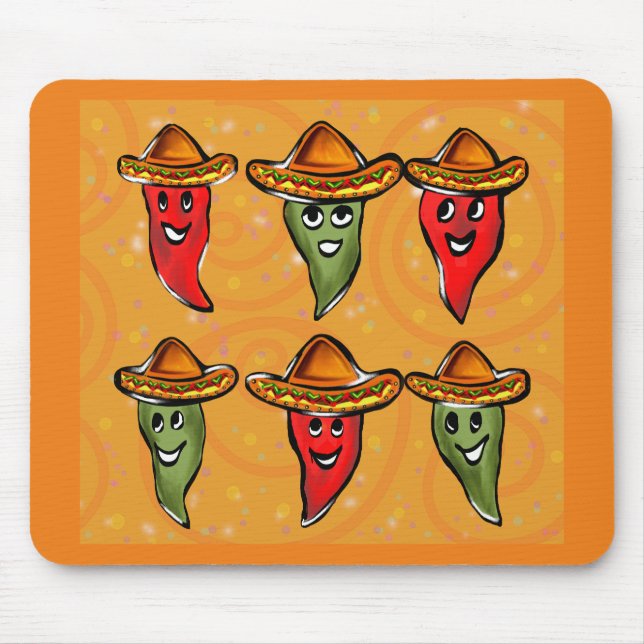 Cinco de Mayo Paprikaschoten Mousepad (Vorne)