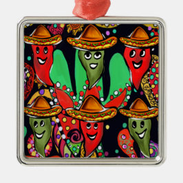 Cinco de Mayo Paprikaschoten Ornament Aus Metall