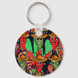 Cinco de Mayo Paprikaschoten Schlüsselanhänger