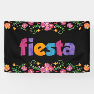 Cinco de Mayo Party Banner - Lebendige Blumenmuste