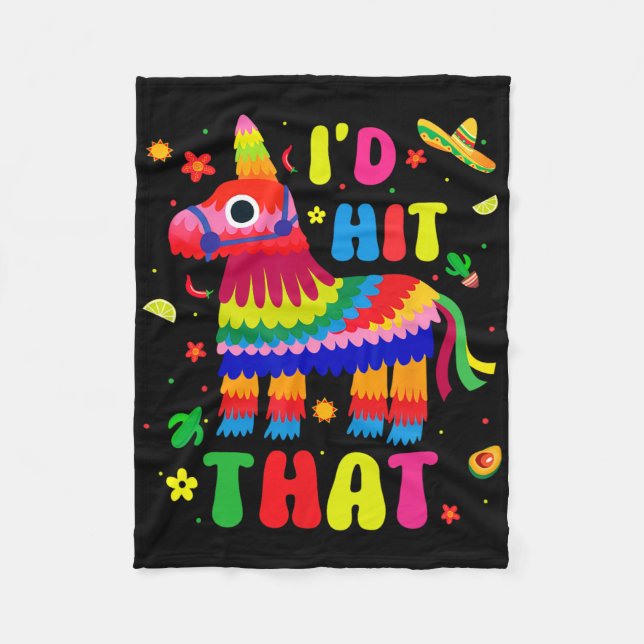 Cinco De Mayo-Party Ich Würde Diese Piñatas Treffe Fleecedecke (Vorderseite)