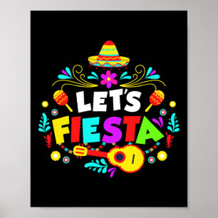 Cinco De Mayo Party Lasst Fiesta Mexikanisch Poster