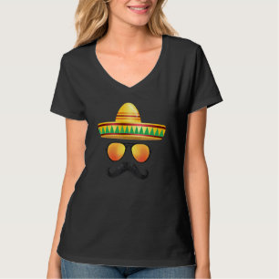 Cinco De Mayo Party Mustache Sonnenbrillen Sombrer T-Shirt