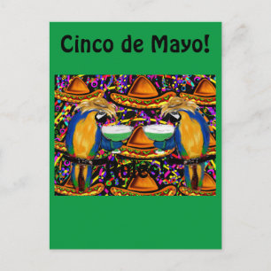 Cinco De Mayo Party Papagei Einladungspostkarte