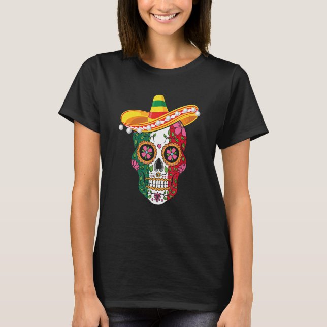 Cinco De Mayo Party Sugar Skull Men Women Mexican  T-Shirt (Vorderseite)