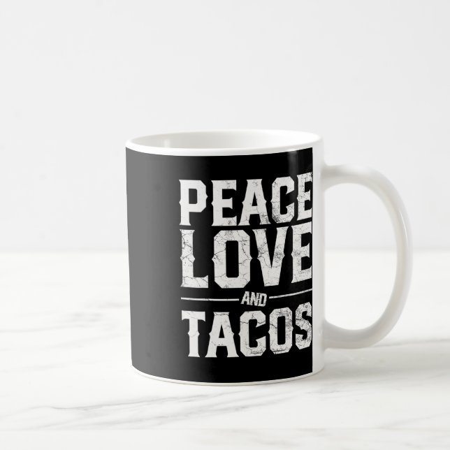 Cinco de Mayo Peace Liebe und Tacos Männer Frauen  Kaffeetasse (Rechts)