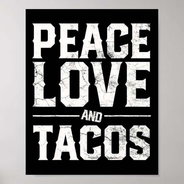 Cinco de Mayo Peace Liebe und Tacos Männer Frauen  Poster (Vorne)