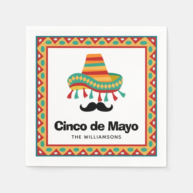 Cinco de Mayo Personalisiert Serviette (Vorderseite)