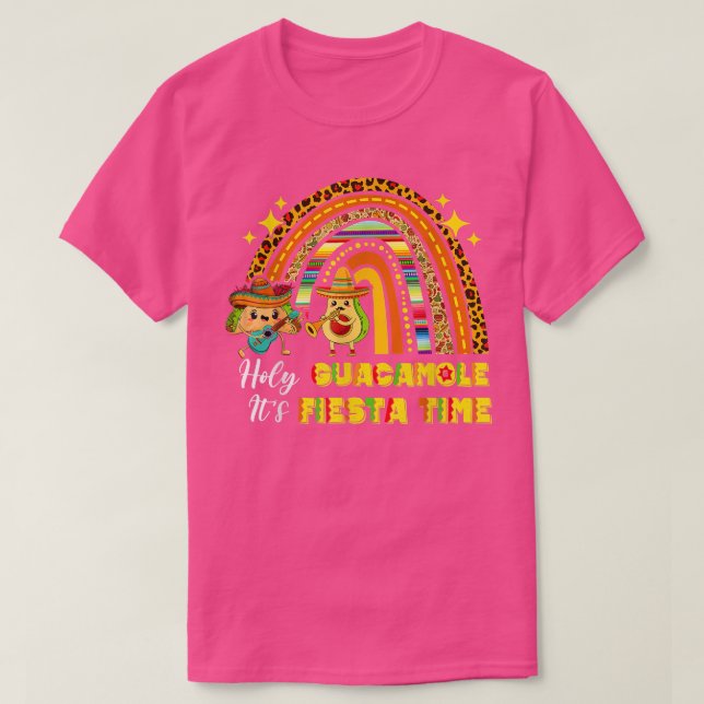 Cinco De Mayo Rainbow Holy Guacamole T-Shirt (Design vorne)