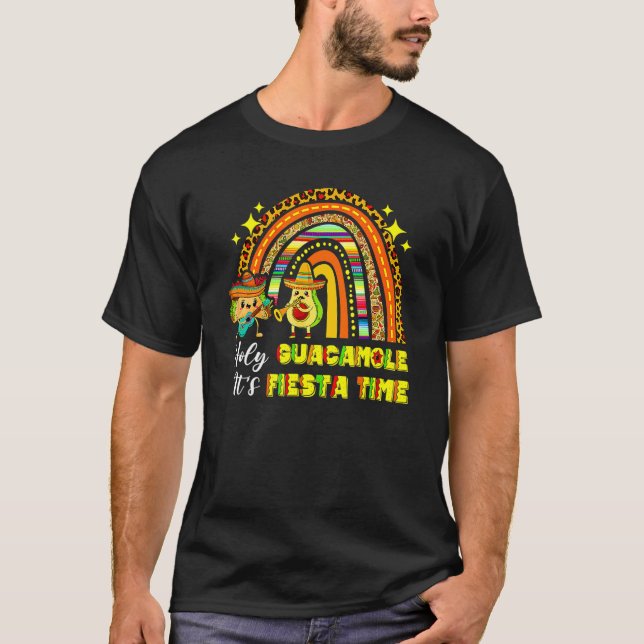 Cinco De Mayo Rainbow Holy Guacamole T-Shirt (Vorderseite)