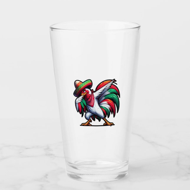 Cinco de Mayo Rooster Glas (Vorderseite)