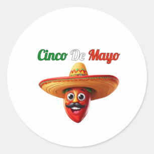 Cinco De Mayo Runder Aufkleber