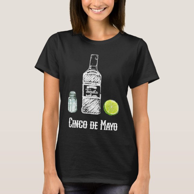Cinco de Mayo Salt Tequila Lime Celebration Party T-Shirt (Vorderseite)