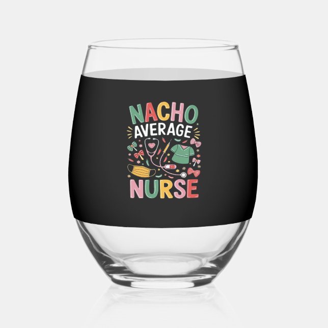 Cinco De Mayo Schick Bow Nacho Durchschnittliche K Weinglas Ohne Stiel (Vorderseite)