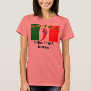 Cinco De Mayo: Schütteln Sie sich als ein Jalapen T-Shirt