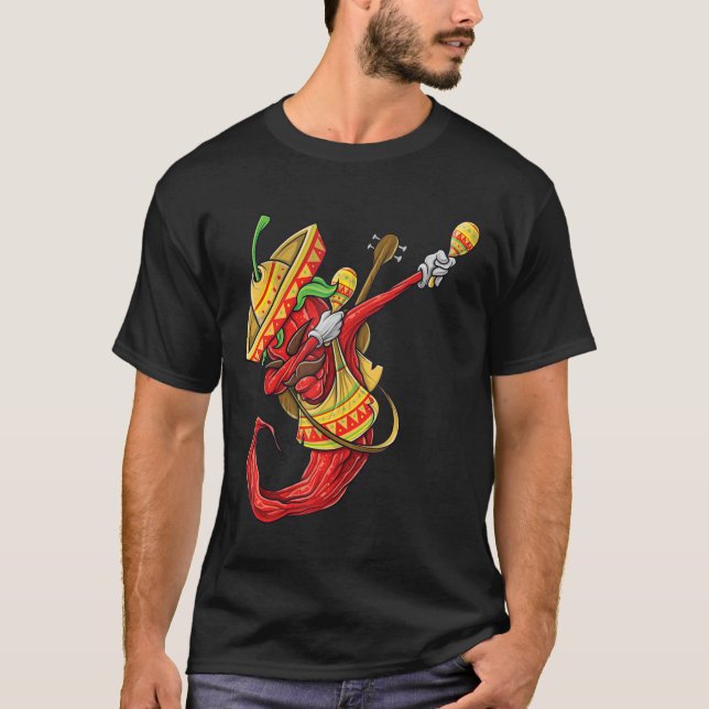 Cinco De Mayo Shirt Dabbing Chili Pepper Dab Shirt (Vorderseite)