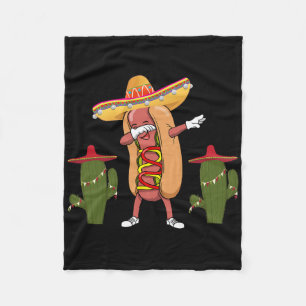 Cinco De Mayo Shirt Hot Dog Cactus Dancing Fleecedecke