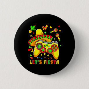 Cinco De Mayo-Shirt Kinder Lass uns Fiesta Gamer J Button