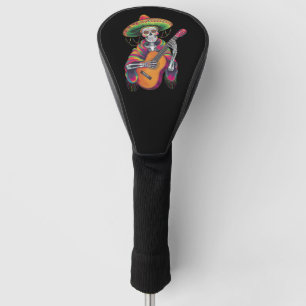 Cinco De Mayo Skeleton Skull Fiesta Guitar Golf Headcover