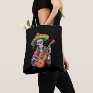 Cinco De Mayo Skelett-Totenkopf-Fest-Gitarre