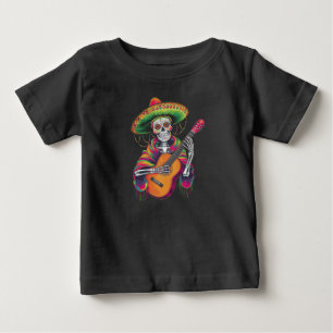 Cinco De Mayo Skelett Totenkopf Fiesta Gitarre Baby T-shirt