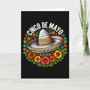 Cinco De Mayo Sombrero Blumen Mexikanische Fiesta Karte