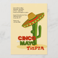 Cinco De Mayo Sombrero-Einladung