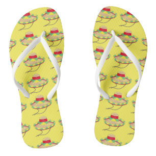Cinco de Mayo Sombrero Hat Hats Fiesta Party Print Flip Flops